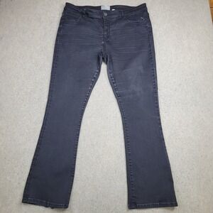 BKE‎ Payton Bootcut Jeans Black Denim Womens 36x31.5 Whiskered Stretch